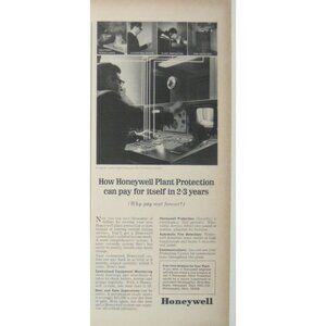 Honeywell Plant Protection Print Ad 1960s